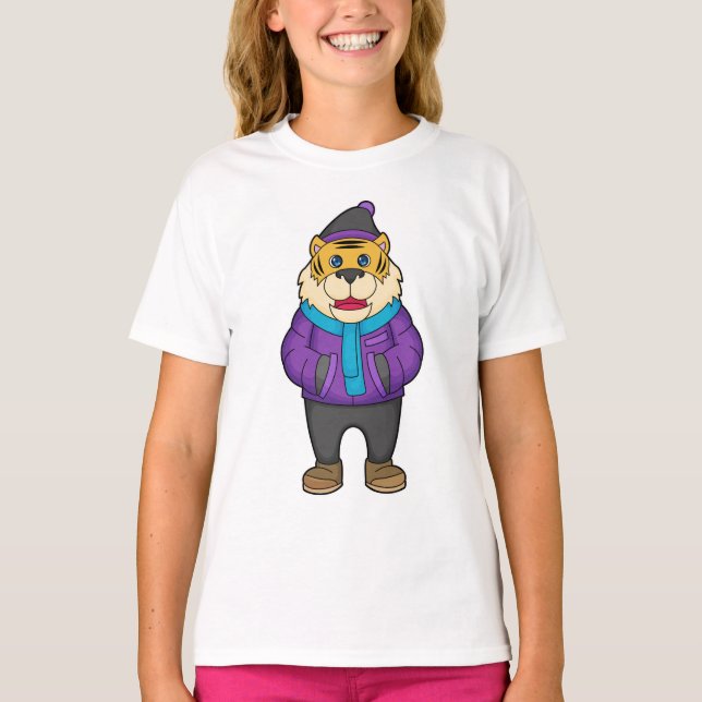 T-shirt Tiger Scarf Beanie (Devant)