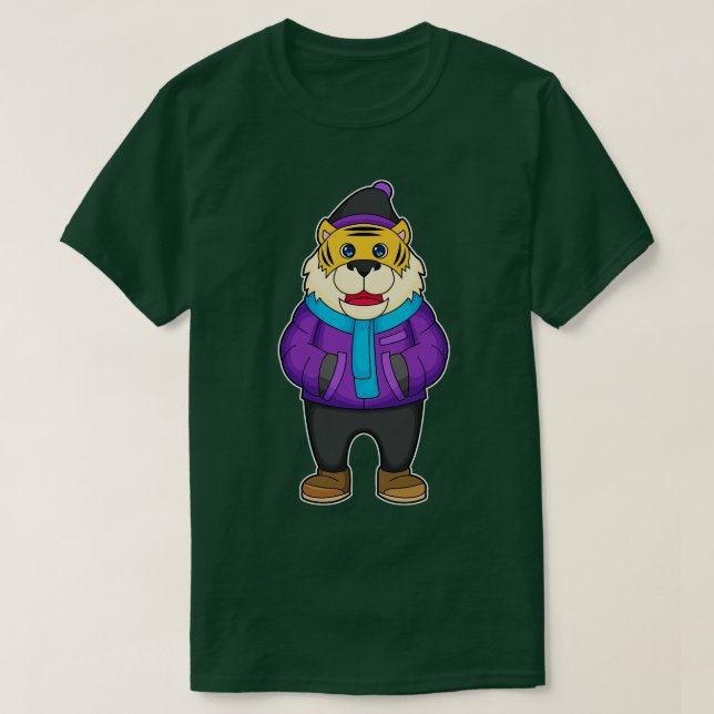 T-shirt Tiger Scarf Beanie (Design devant)