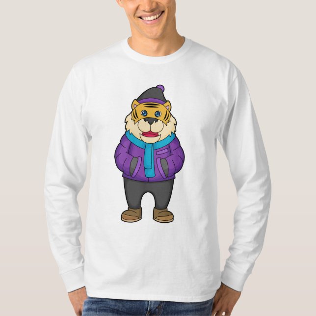 T-shirt Tiger Scarf Beanie (Devant)
