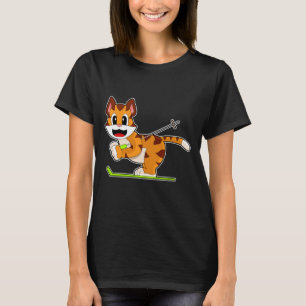 T-shirt Tiger Skier Ski Sports d'hiver