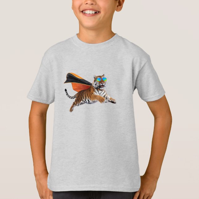 T-shirt Tiger Superhero (Devant)