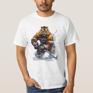 T-shirt Tiger sur l'aventure de hockey sur glace