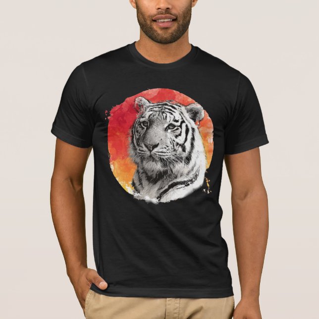 T-shirt Tiger symbol of courage (Devant)