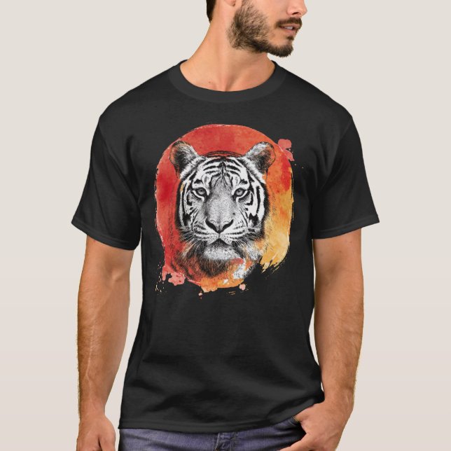 T-shirt Tiger symbol of courage (Devant)