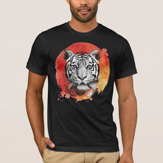 T-shirt Tiger symbol of courage (Devant)