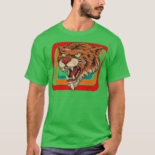 T-shirt Tiger tête attaque vintage méfiez-vous style rétro