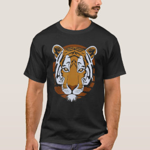 T-shirt Tiger Tête Face Gros Chats Imprimer Predateur Anim