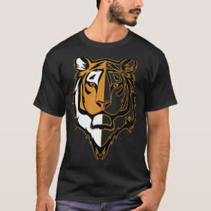 T-shirt Tiger Tête Face Gros Chats Imprimer Predator Motif