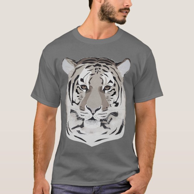 T-shirt Tiger, tiger face, symbol of 2022  (Devant)