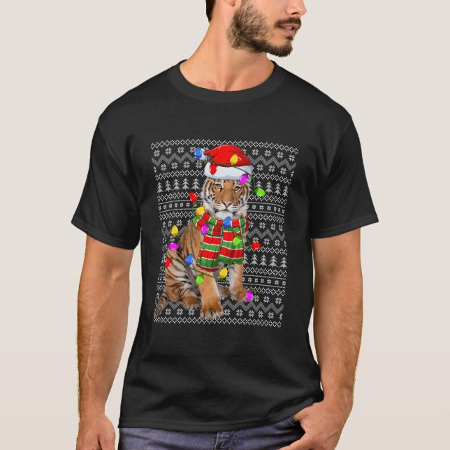 T-shirt Tiger Ugly Lighting Santa Tiger (Devant)