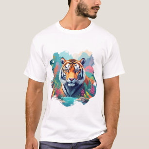 T-shirt Tiger Vector Art Animal Majestic Nature Faune