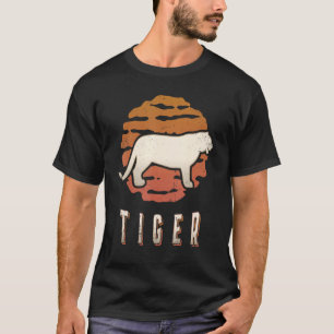 T-shirt Tiger Vintage Retro Classic animal coucher de sole
