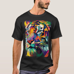 T-shirt Tiger visage pop art