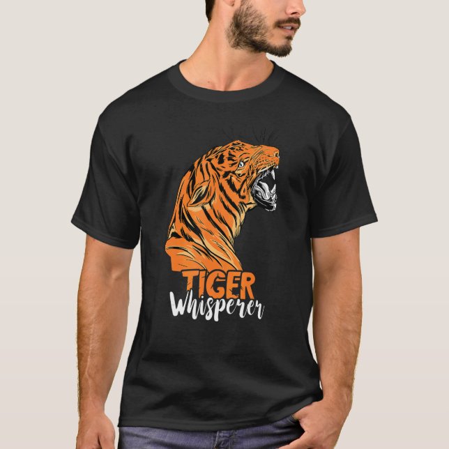 T-shirt Tiger Whisperer Tiger Bengale Visage Wild Tiger Oe (Devant)