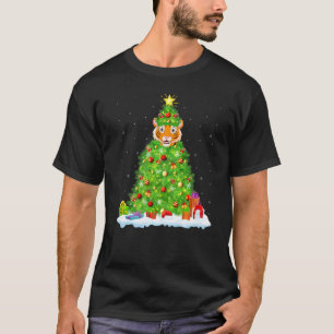 T-shirt Tiger Xmas Éclairage Arbre Drôle Tigre Noël