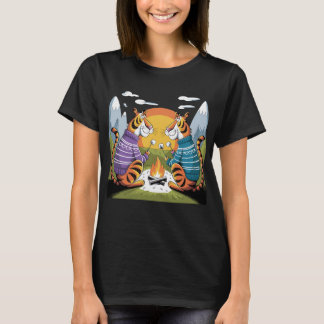 T-shirt Tigers Drôle Grille Marshmallows Art