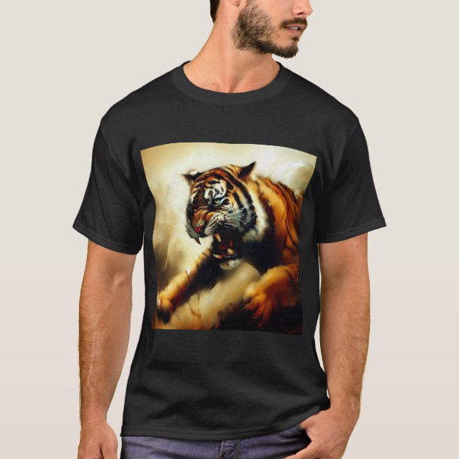 T-shirt Tigre (14) Chat sauvage (Devant)