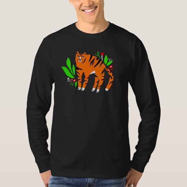 T-shirt Tigre à flowers (Devant)