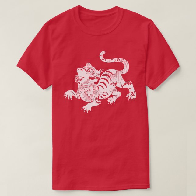 T-Shirt Tigre à Motifs (Design devant)