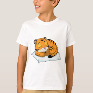 T-shirt Tigre au coucher avec Coussin
