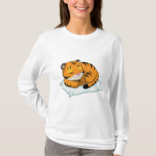 T-shirt Tigre au coucher avec Coussin