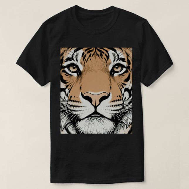T-shirt Tigre au regard fixe, Tigre (Design devant)