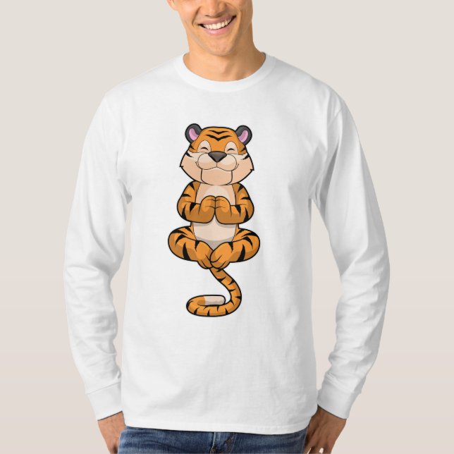T-shirt Tigre au Yoga Fitness (Devant)