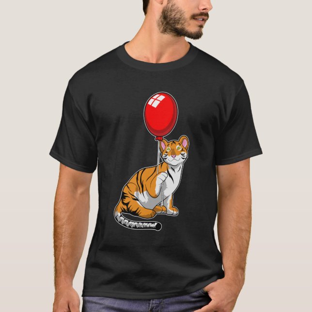 T-shirt Tigre avec ballon (Devant)