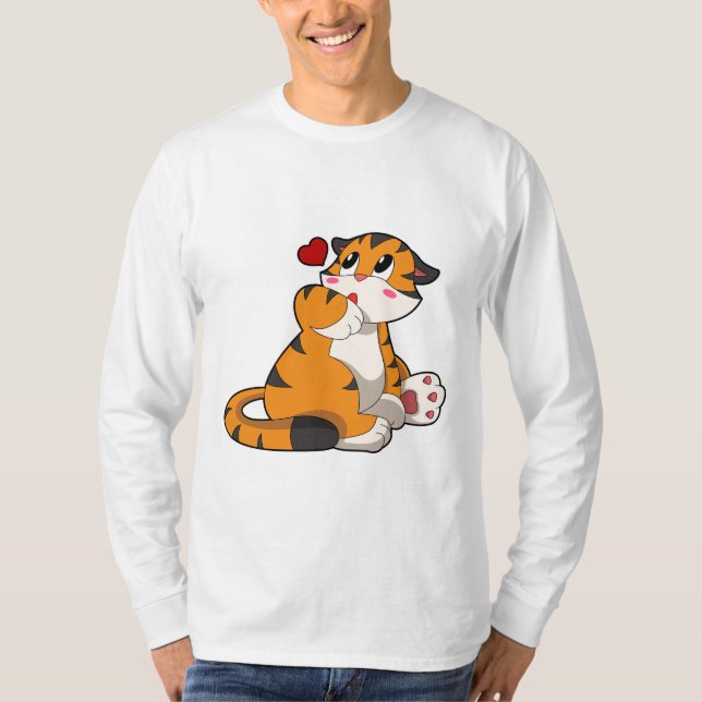 T-shirt Tigre avec coeur (Devant)