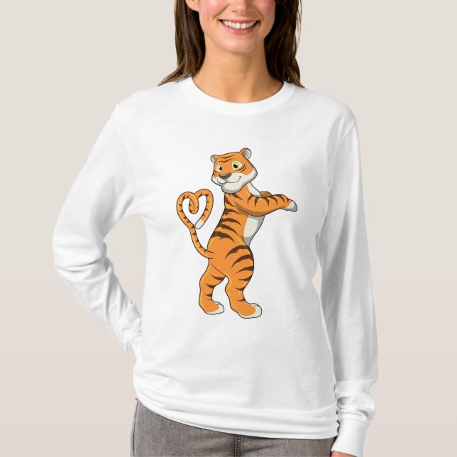 T-shirt Tigre avec coeur (Devant)