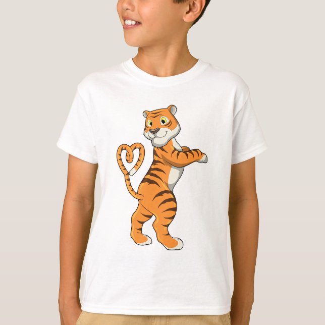 T-shirt Tigre avec coeur (Devant)