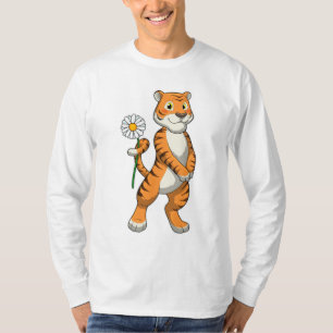 T-shirt Tigre avec Daisy Flower
