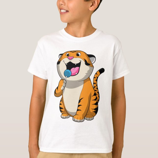 T-shirt Tigre avec Lollipop (Devant)