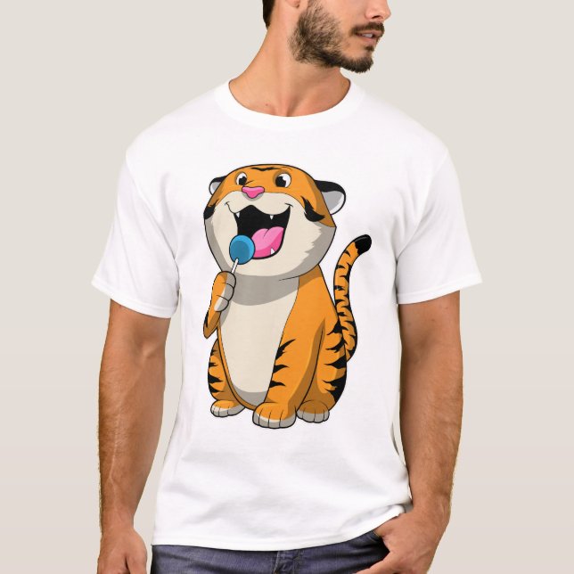 T-shirt Tigre avec Lollipop (Devant)