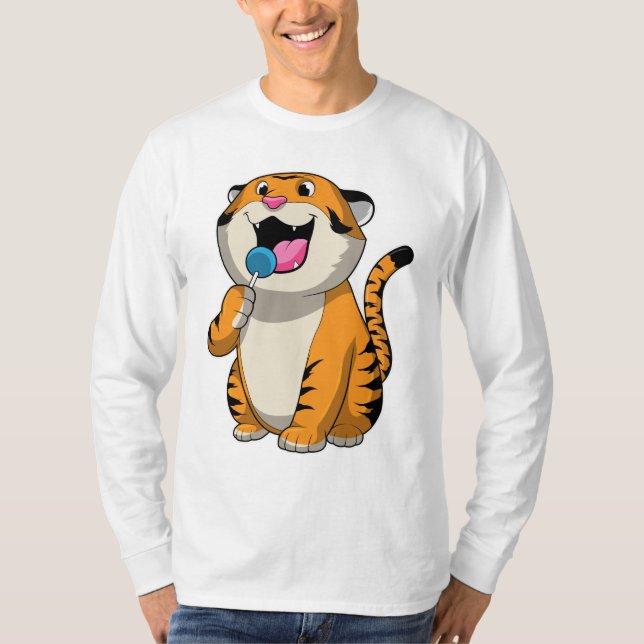 T-shirt Tigre avec Lollipop (Devant)
