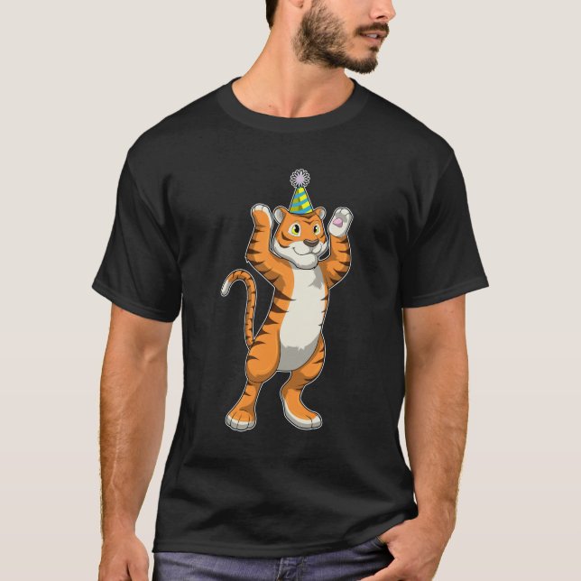 T-shirt Tigre avec parti casquette (Devant)