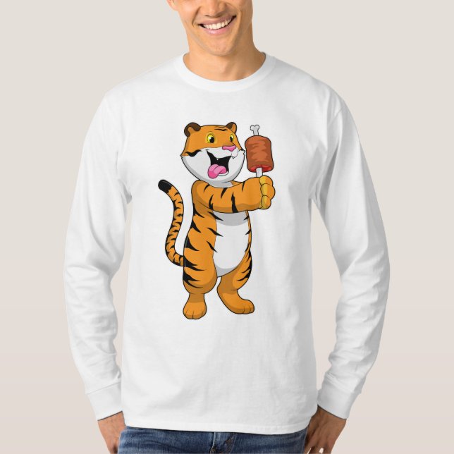 T-shirt Tigre avec viande (Devant)