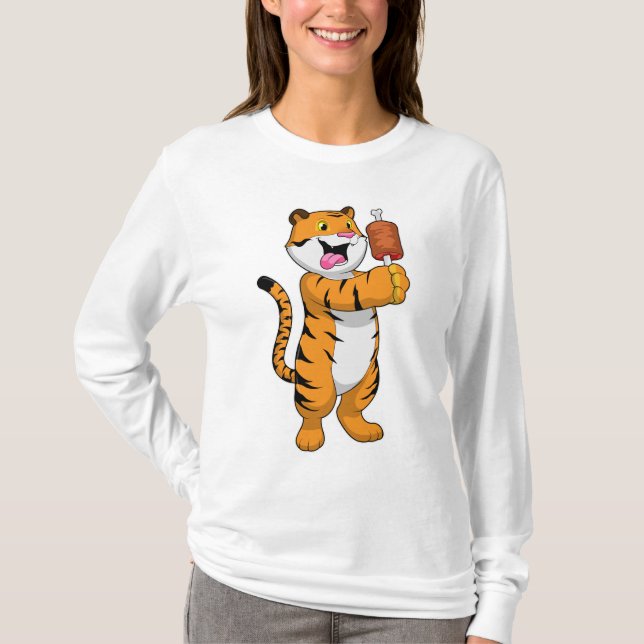 T-shirt Tigre avec viande (Devant)