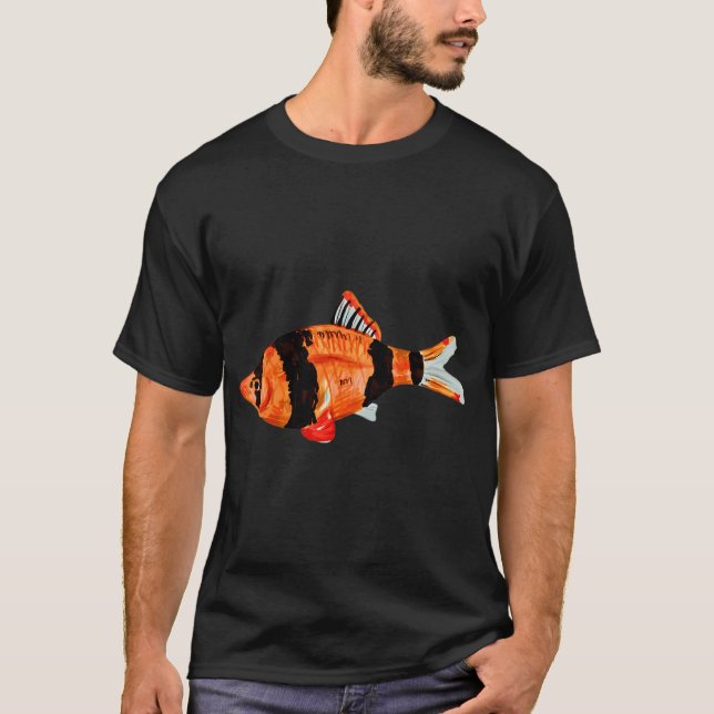 T-shirt Tigre barbeau Poisson d'aquarium (Devant)