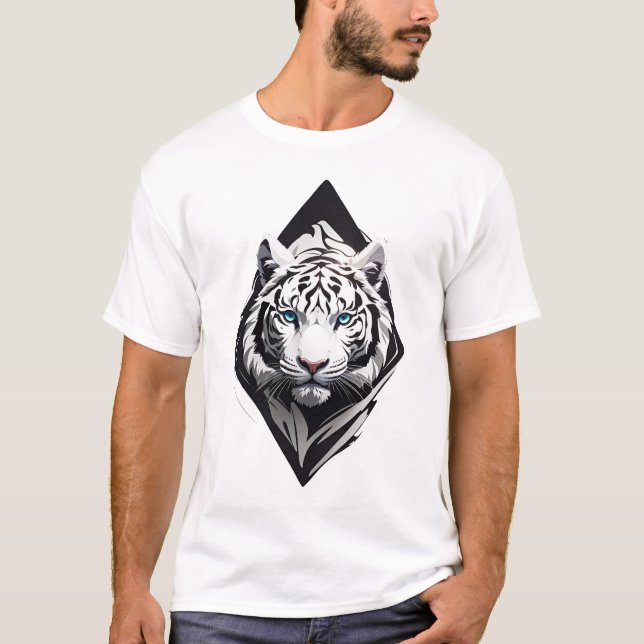 T-shirt Tigre Blanc  (Devant)