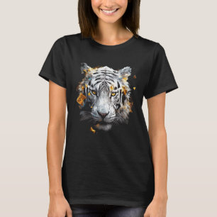 T-shirt Tigre Blanc - Art Animal Motif Tiger