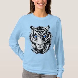 T-shirt Tigre blanc de Sibérie - Yeux bleu tigre