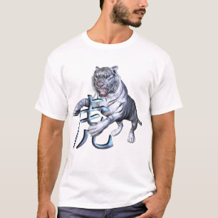 T-shirt Tigre blanc et symbole chinois