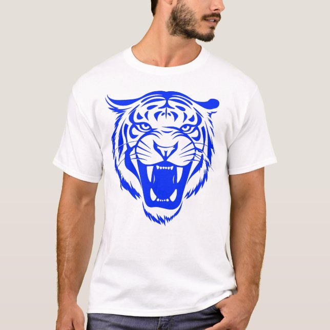 T-shirt tigre bleu (Devant)