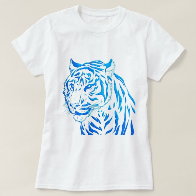 T-shirt Tigre Bleu (Design devant)