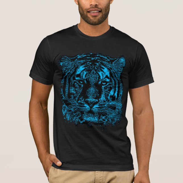 T-shirt Tigre bleu (Devant)