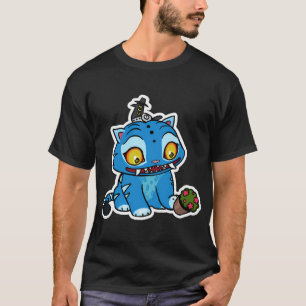 T-shirt Tigre bleu joue avec pot