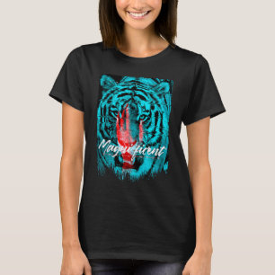 T-shirt Tigre Chat Sauvage Coloré Animal Féroce Jungle Mo