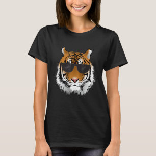 T-shirt Tigre cool Bengale avec lunettes de soleil Tiger B