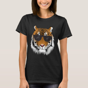 T-shirt Tigre cool Bengale avec lunettes de soleil Tiger B